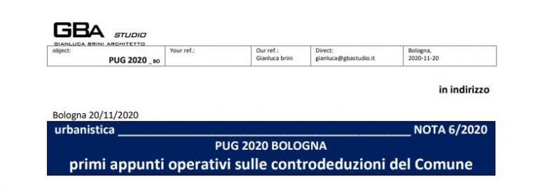 PUG + RE 2020 BOLOGNA - PTM 2030 Città Metropolitana