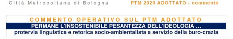 Commento sul PTM adottato