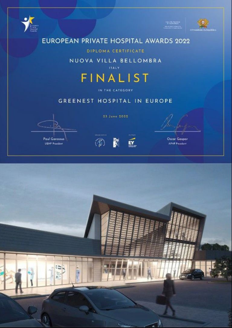 Nuova Villa Bellombra finalist in "Greenest Hospital in Europe" award